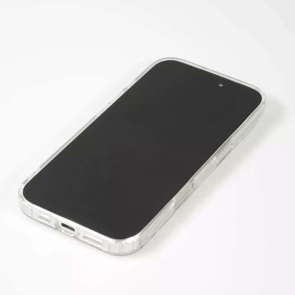 iPhone 16 Case Hülle - Gummi Silikon steif mit MagSafe Frühlings Blumen - Transparent