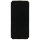 Coque iPhone 16e - Gel silicone rigide avec MagSafe rose bleue - Transparent