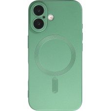 Coque iPhone 16 - Gel souple avec vitre de protection caméra MagSafe - Vert