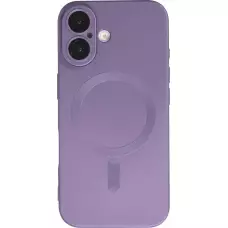iPhone 16 Case Hülle - Gummi weich mit Kameraschutzglas MagSafe - Violett