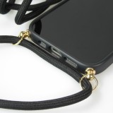 Coque iPhone 16 Plus - Bio Eco-Friendly nature avec cordon collier - Noir