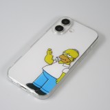Coque iPhone 16 Plus - Gel cartoon Homer Simpson