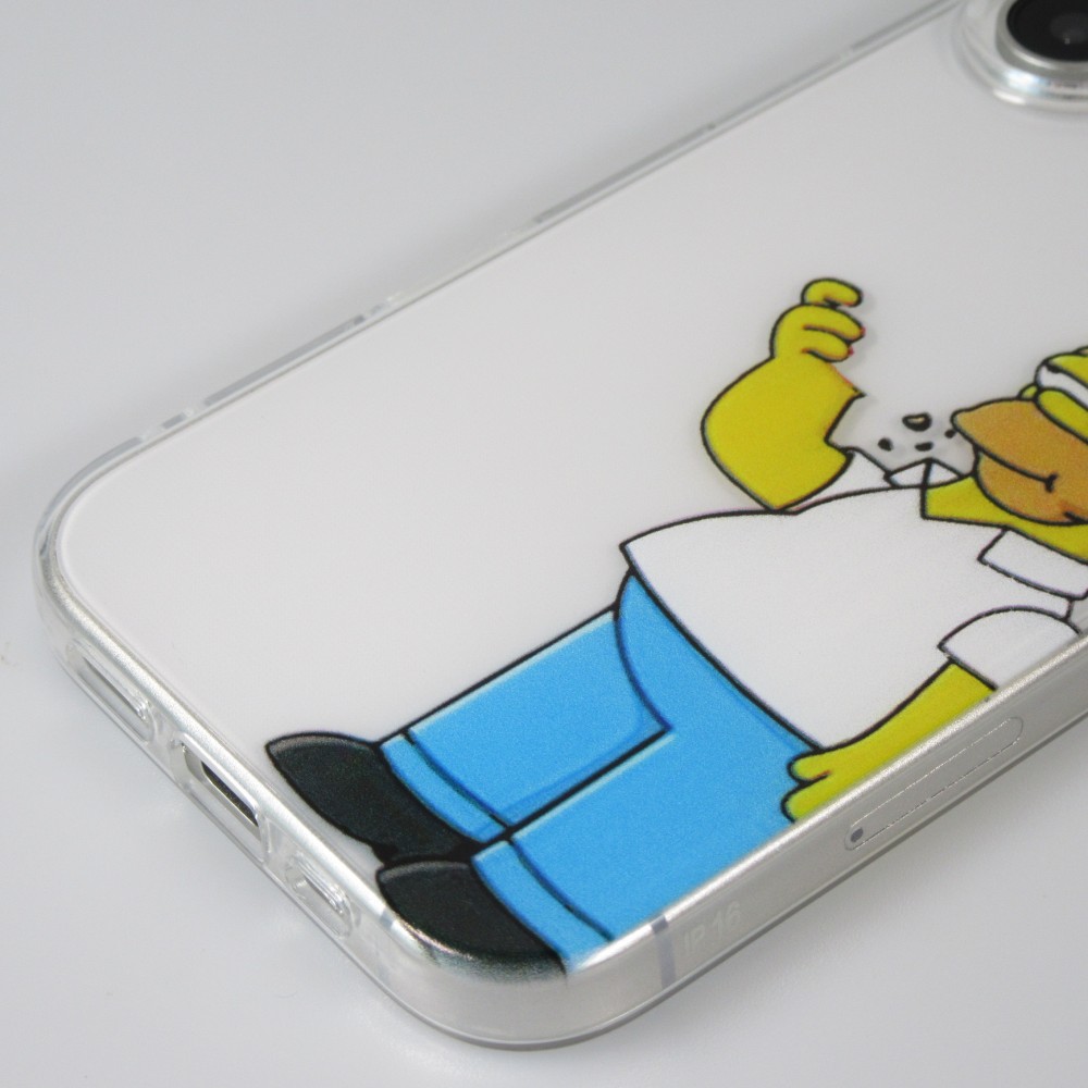 Coque iPhone 16 Plus - Gel cartoon Homer Simpson
