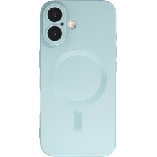 Coque iPhone 16 Plus - Gel souple avec vitre de protection caméra MagSafe - Bleu