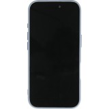 Coque iPhone 16 Plus - Silicone Mat Coeur doré - Bleu