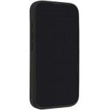 Coque iPhone 16 Pro - Audi silicone Soft Touch avec logo - Noir