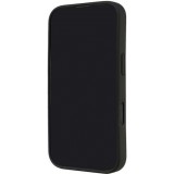 Coque iPhone 16 Pro - Audi silicone Soft Touch avec logo - Noir
