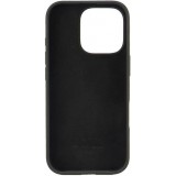 Coque iPhone 16 Pro - Audi silicone Soft Touch avec logo - Noir