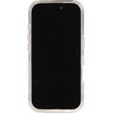 Coque iPhone 16 Pro Max - Couverture en silicone dur transparente avec effet Bulp 3D et coins renforcés - Transparent