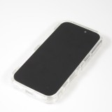 Coque iPhone 16 Pro Max - Couverture en silicone dur transparente avec effet Bulp 3D et coins renforcés - Transparent