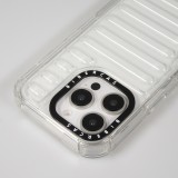 Coque iPhone 16 Pro Max - Couverture en silicone dur transparente avec effet Bulp 3D et coins renforcés - Transparent