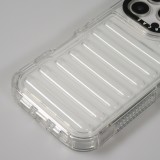 Coque iPhone 16 Pro Max - Couverture en silicone dur transparente avec effet Bulp 3D et coins renforcés - Transparent