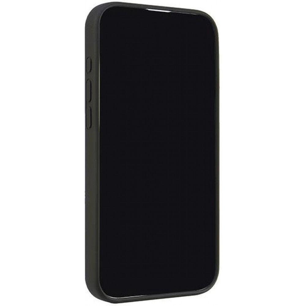 Coque iPhone 16 Pro Max - Audi silicone Soft Touch avec logo - Noir