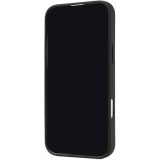 Coque iPhone 16 Pro Max - Audi silicone Soft Touch avec logo - Noir