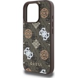 Coque iPhone 16 Pro Max - Guess monogramme Peony avec MagSafe - Brun