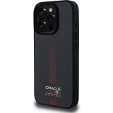 Coque iPhone 16 Pro - Red Bull Racing Carbon Powerbar MagSafe - Noir