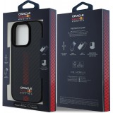 Coque iPhone 16 Pro - Red Bull Racing Carbon Powerbar MagSafe - Noir