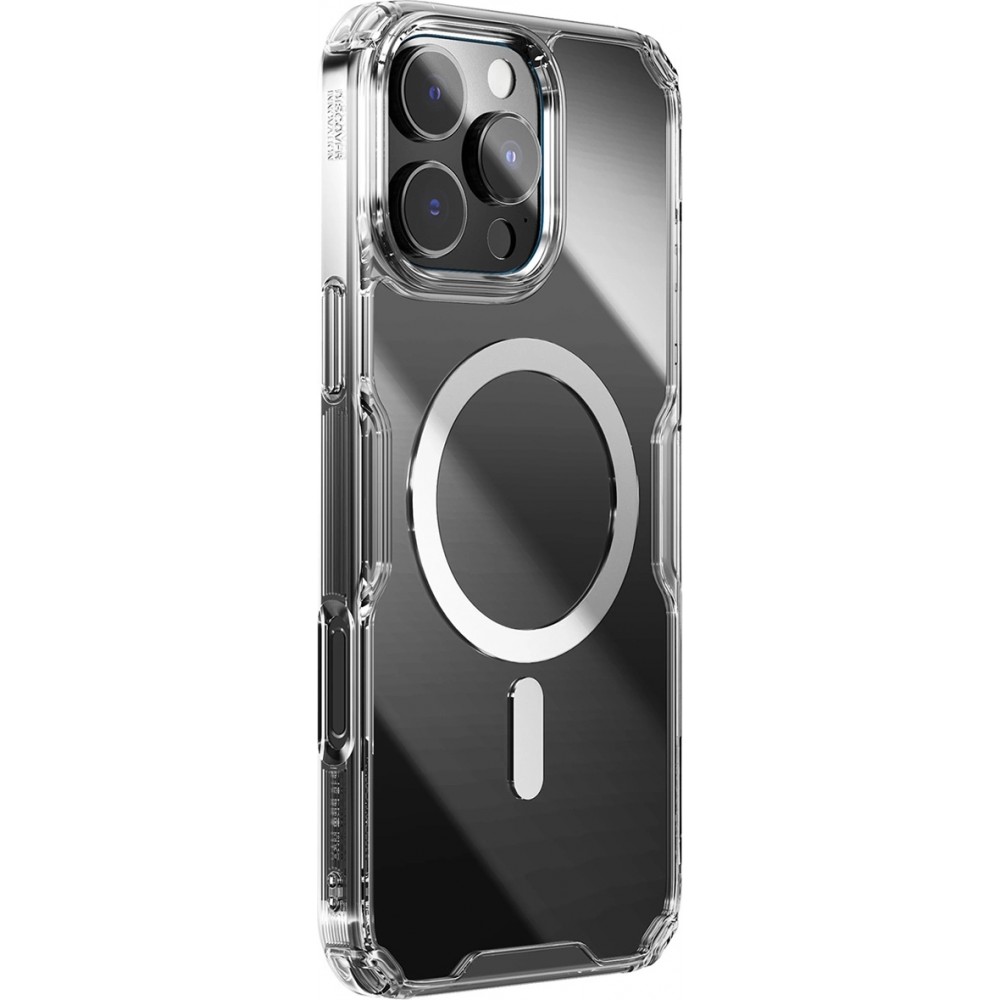 Coque iPhone 16 Pro - Nillkin Magnetic Nature Pro avec MagSafe - Transparent