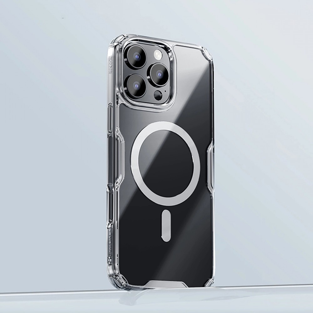 Coque iPhone 16 Pro - Nillkin Magnetic Nature Pro avec MagSafe - Transparent