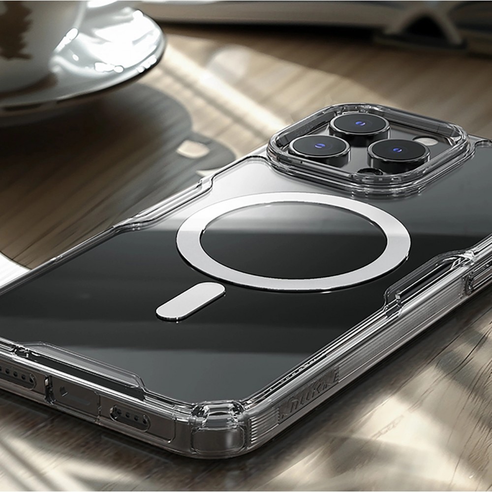 Coque iPhone 16 Pro - Nillkin Magnetic Nature Pro avec MagSafe - Transparent