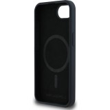 Coque iPhone 16e - Karl Lagerfeld et Choupette silicone Soft Touch avec MagSafe - Noir