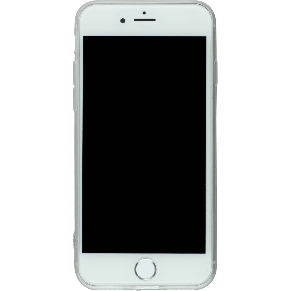 Coque iPhone 17e / 16e - Gel petit coeur transparent - Blanc