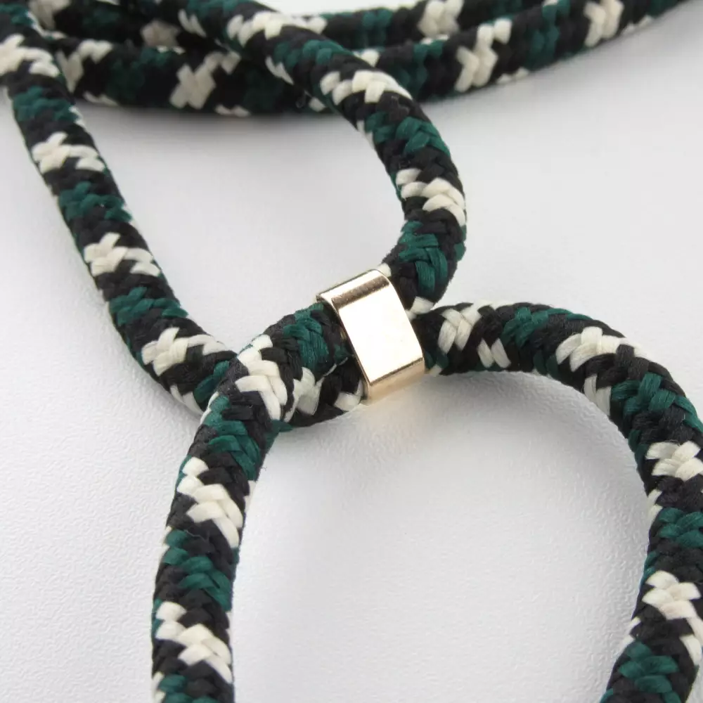 Coque iPhone 17e / 16e - Bio Eco-Friendly nature avec cordon collier - Vert foncé