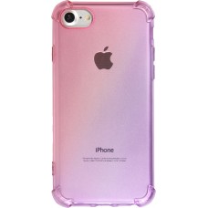 Coque iPhone 7 / 8 / SE (2020, 2022) - Bumper Rainbow Silicone anti-choc avec bords protégés -  rose - Violet