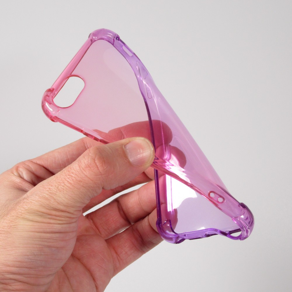 Coque iPhone 7 / 8 / SE (2020, 2022) - Bumper Rainbow Silicone anti-choc avec bords protégés -  rose - Violet