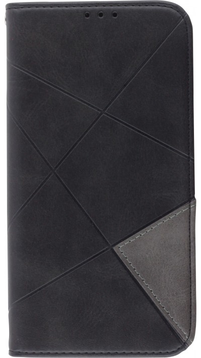 Coque iPhone 16e - Flip Géometrique - Noir