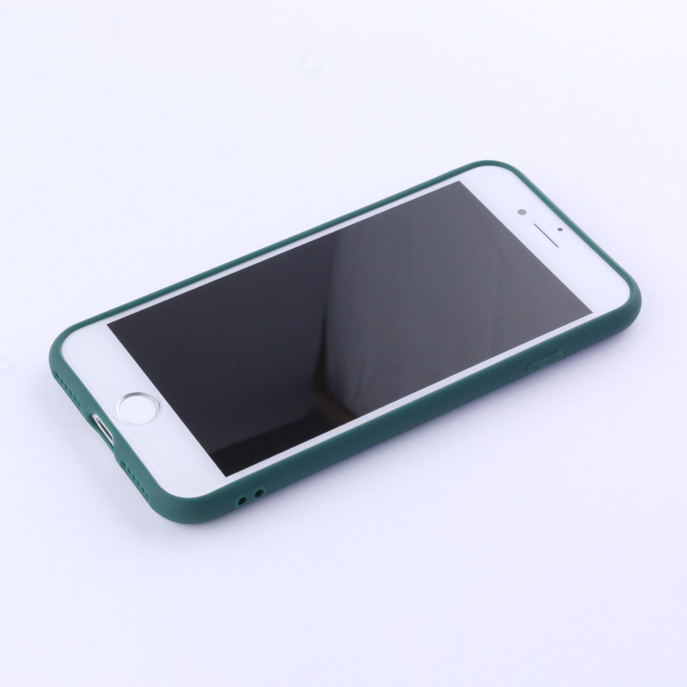 Coque iPhone 7 / 8 / SE (2020, 2022) - Silicone Mat Coeur - Vert foncé