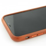Coque iPhone XR - Qialino cuir véritable - Brun