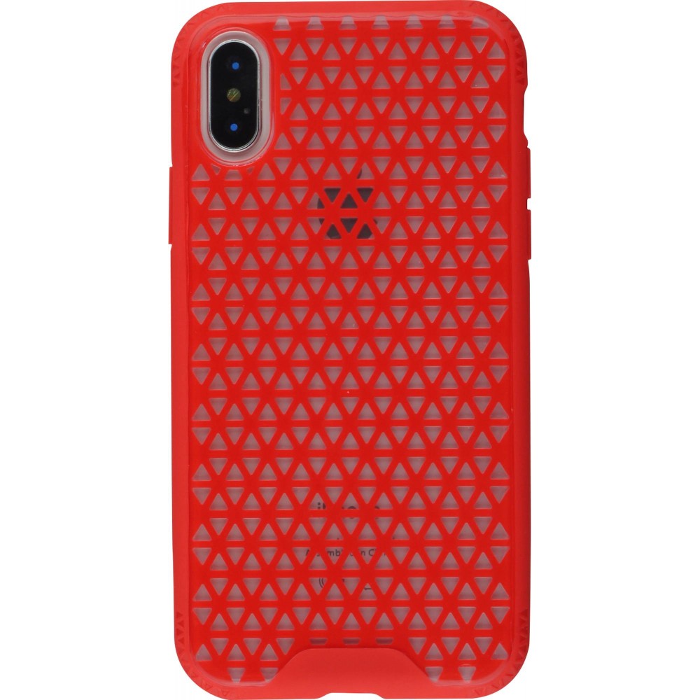 Coque iPhone X / Xs - Géométrique triangle - Rouge