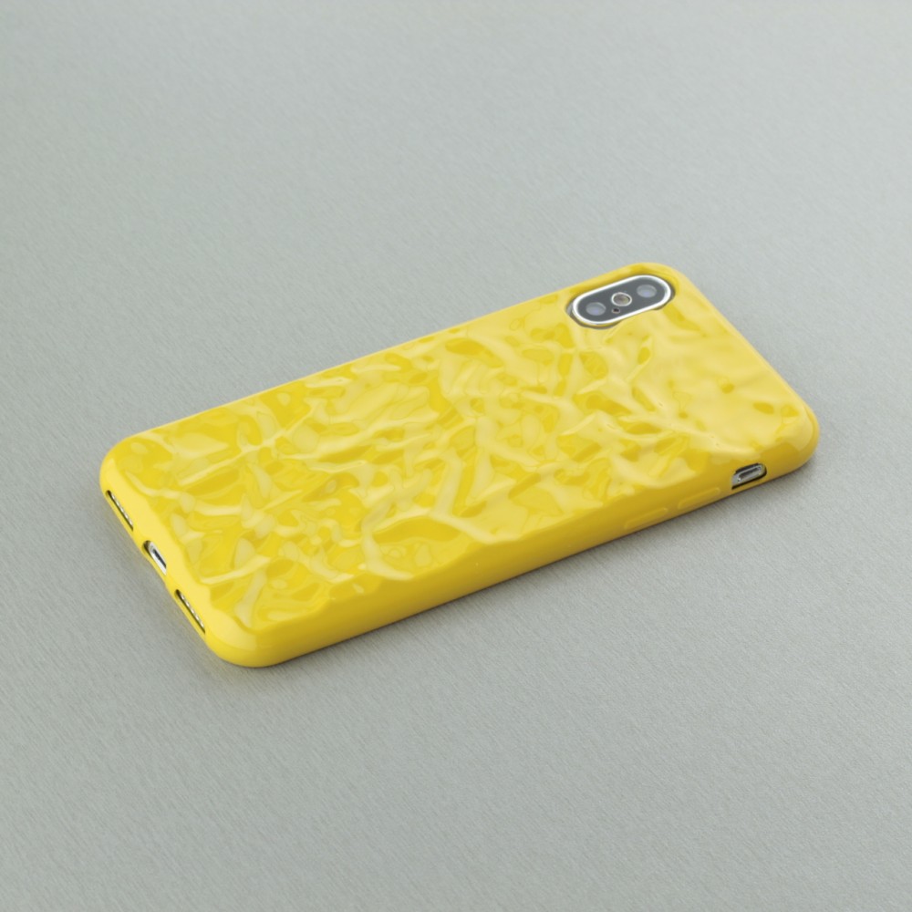 Coque iPhone X / Xs - Melted jaune