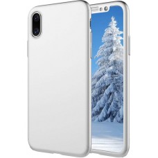 Hülle iPhone Xs Max - 360° Full Body - Silber