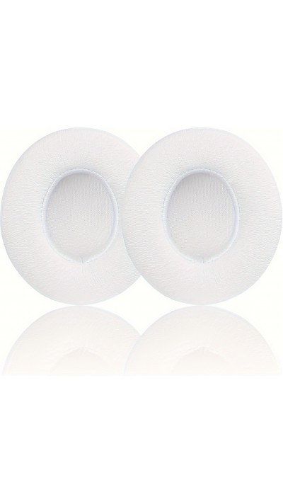 Coussinets oreillettes remplacement pour casque Beats Solo 2 / 3 (set de 2 pièces) - Blanc