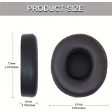 Coussinets oreillettes remplacement pour casque Beats Solo 2 / 3 (set de 2 pièces) - Noir