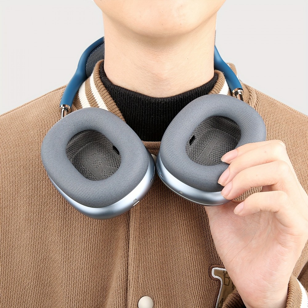 Coussinets rechange tissu mesh ultra-doux mousse mémoire aimant renforcé (set de 2 pièces) - Bleu - AirPods Max