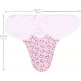 Couverture d'emmaillotage enveloppante sommeil pour bébé (0-3 mois) avec scratch velcro en coton doux - Love