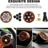 Diffuseur d'arômes pour véhicules Diffuseur d'air en bois avec clip pour la ventilation avec pierres de lave