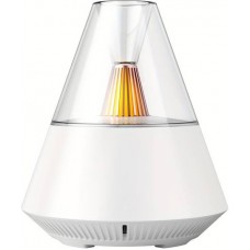Diffuseur des huiles essentielles 3 en 1 humidificateur & lumière de nuit design volcan + télécommande - Blanc