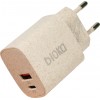 Double adaptateur 20W - Bioka biodégradable Eco-friendly USB-C Power Delivery