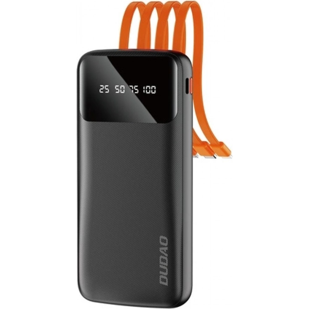 Dudao K6Pro power bank universelle 10000mAh batterie externe (USB + USB-C + Lightning) - Noir