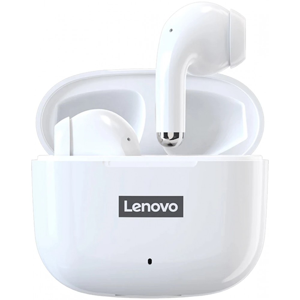 Ecouteurs Lenovo LP40pro sans fil Bluetooth 5.0 wireless earbuds avec Noise cancelling - Blanc