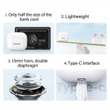 Ecouteurs Lenovo LivePods LP40 sans fil Bluetooth 5.0 wireless earbuds avec USB-C & HD Voice Call - Noir