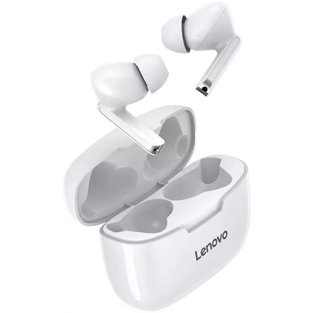 Ecouteurs Lenovo LivePods XT90 sans fil Bluetooth 5.0 wireless earbuds avec USB-C & HD Voice Call - Blanc