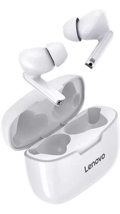 Ecouteurs Lenovo LivePods XT90 sans fil Bluetooth 5.0 wireless earbuds avec USB-C & HD Voice Call - Blanc