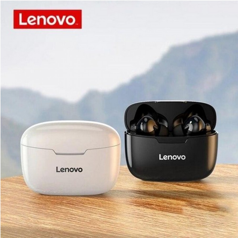 Ecouteurs Lenovo LivePods XT90 sans fil Bluetooth 5.0 wireless earbuds avec USB-C & HD Voice Call - Blanc