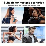 Ecouteurs à conduction osseuse Bluetooth sans fil véritable pour le sport - running - vélo - fitness - Noir