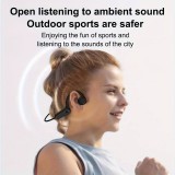 Ecouteurs à conduction osseuse Bluetooth sans fil véritable pour le sport - running - vélo - fitness - Noir